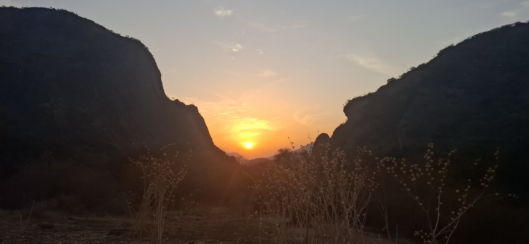 Evening light over a valley in the Ndoto Mountains