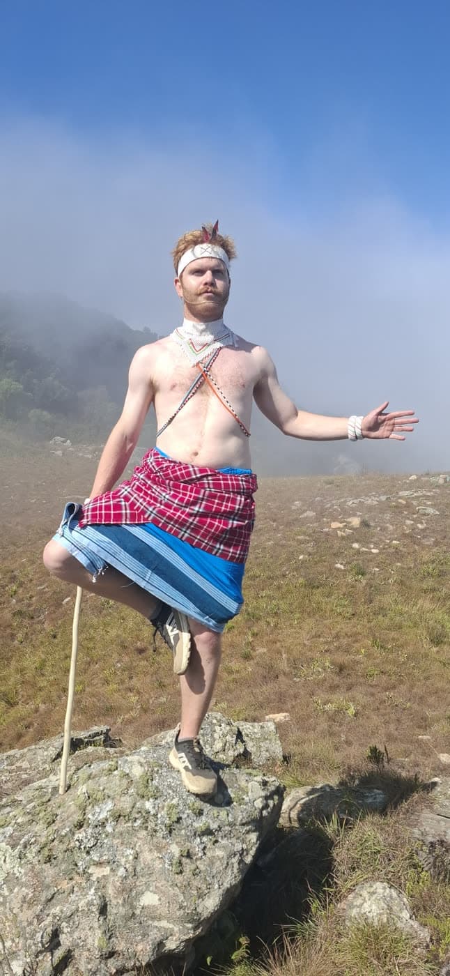 Karel dressed in full Samburu ceremonial attire