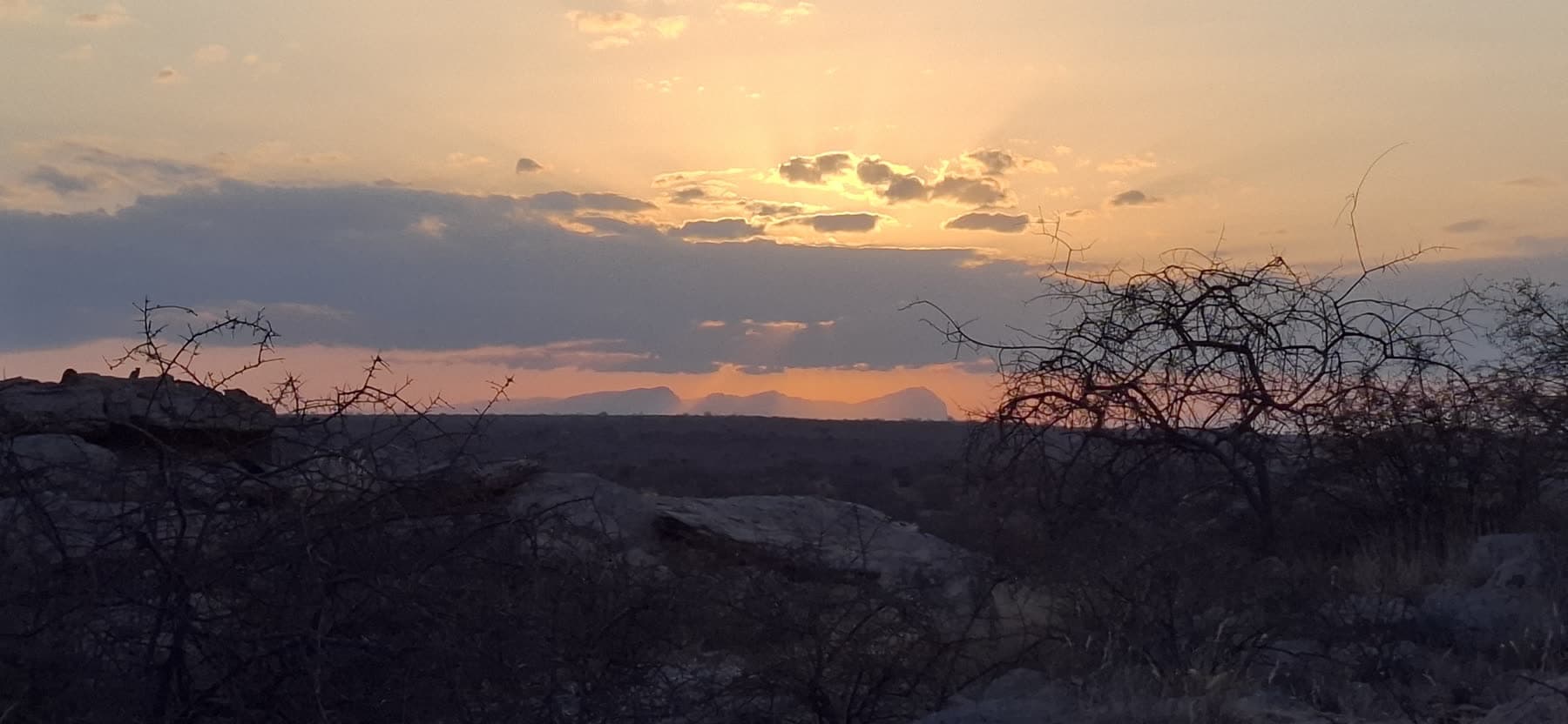 Sunset over the Sera savannah