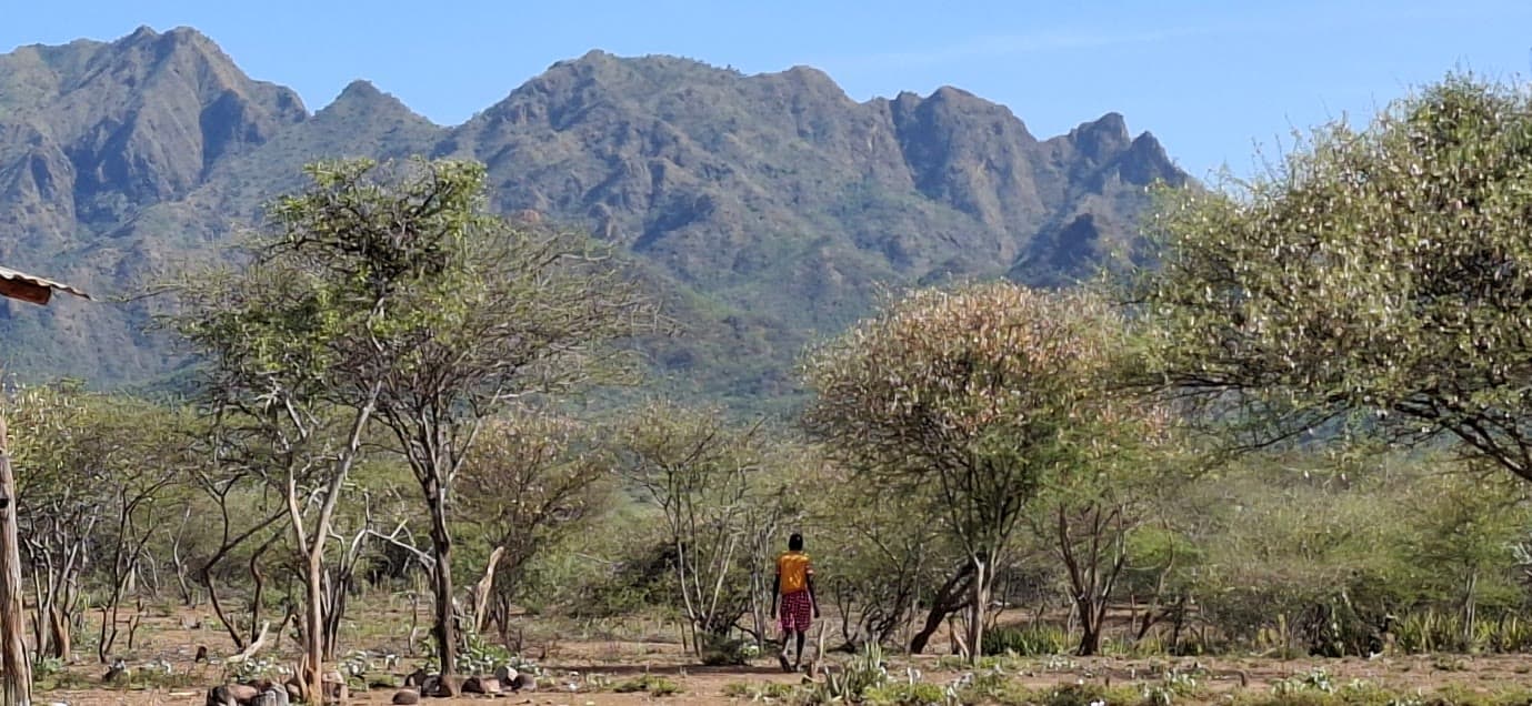 The rugged volcanic slopes of Mount Tiaty between the Suguta and Kerio Valleys