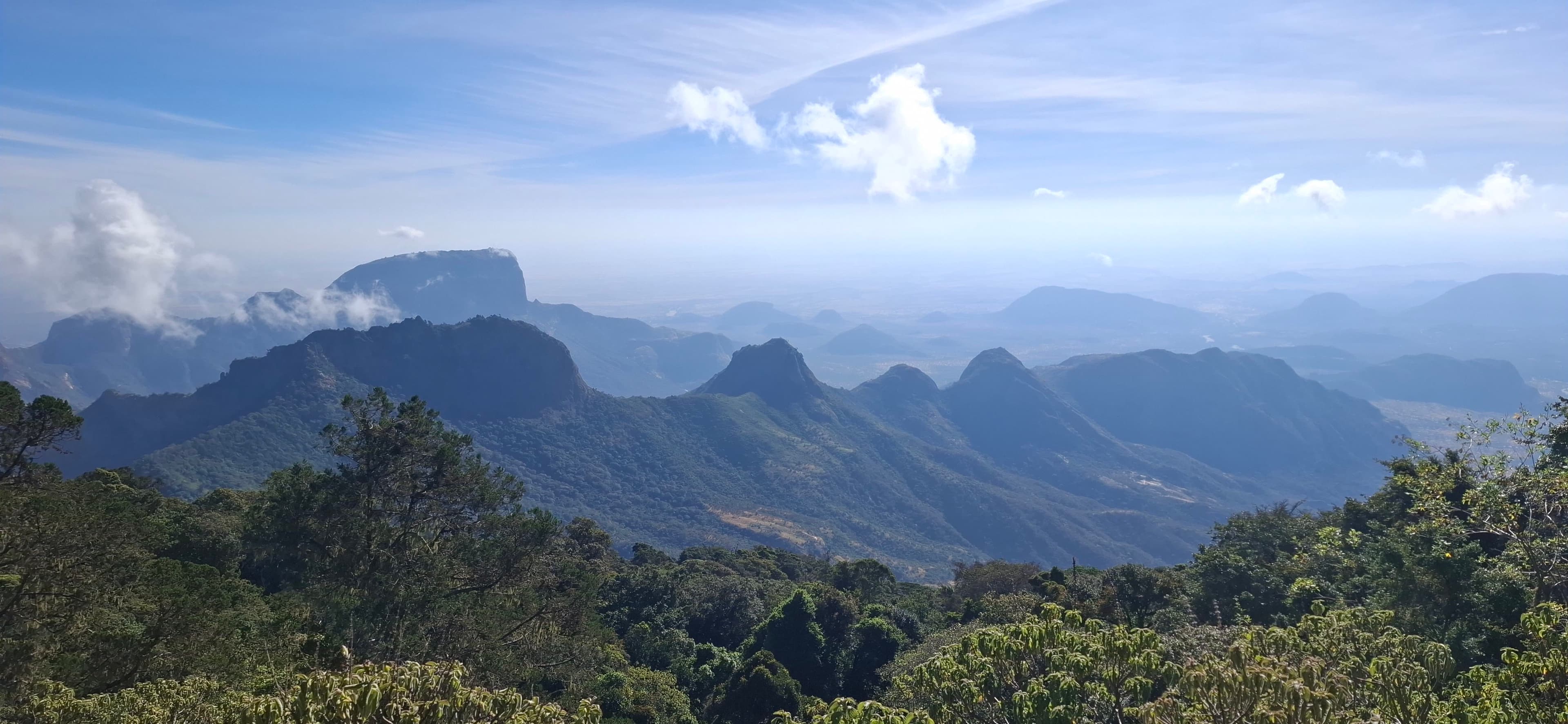 Looking down on Mount Poi from a high ridge in the Ndoto Mountains