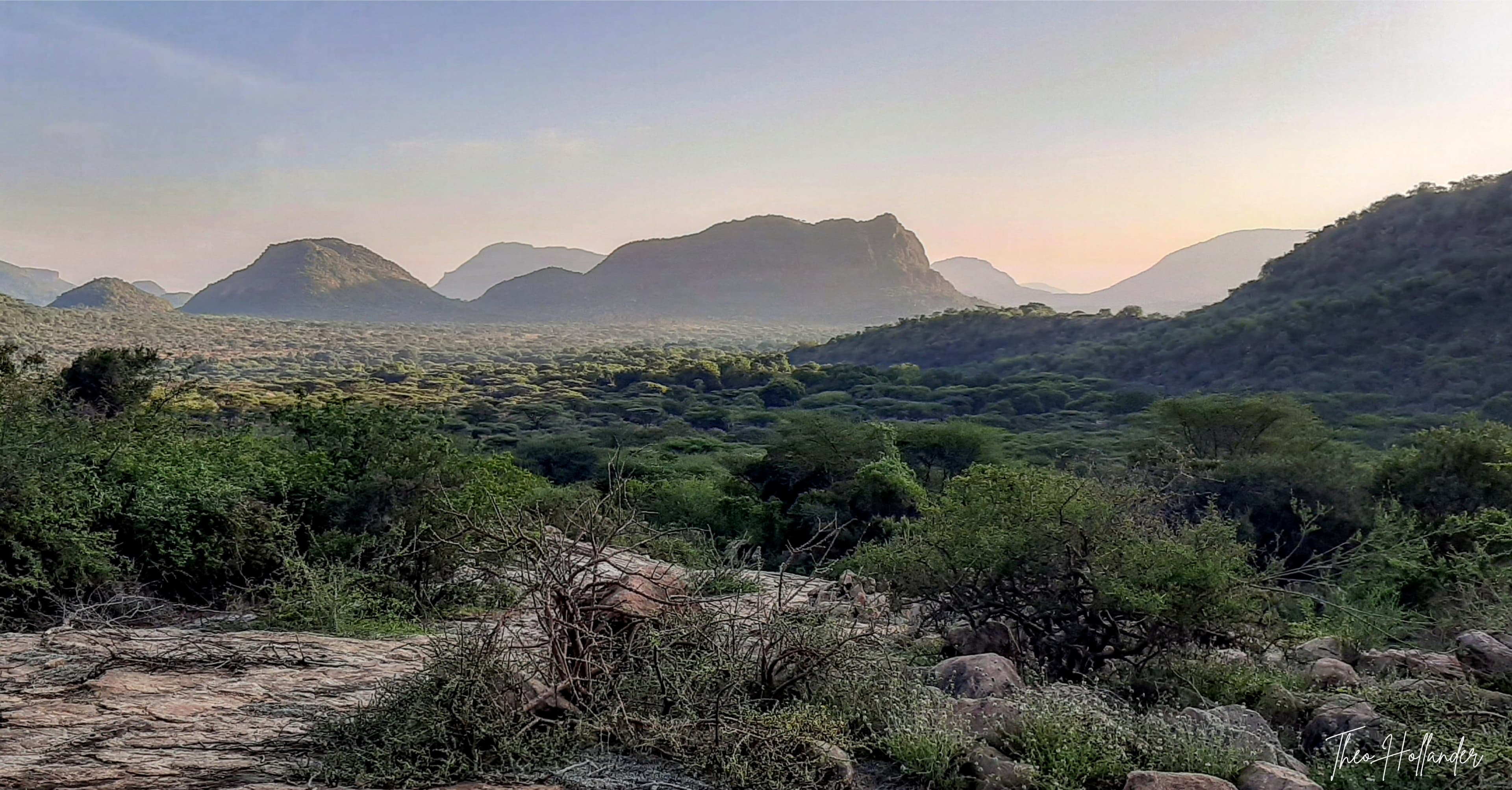 Namunyak Conservancy and the Matthew Range at dawn